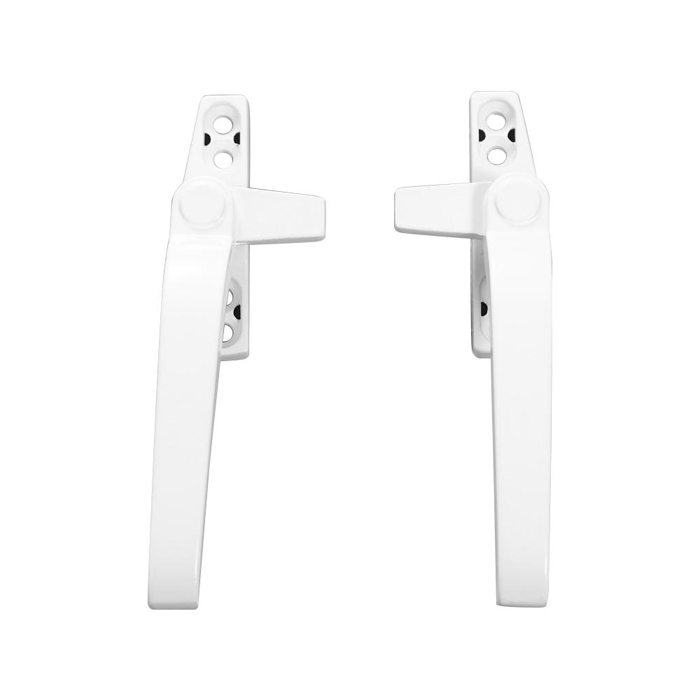 Furniture Hardware Supply - มือจับหน้าต่างแบบหนาพร้อมตัวล็อค อลูมิเนียมอัลลอยด์ มือจับล็อคหน้าต่าง ขวา/ซ้าย สีดำ/ขาว อุปกรณ์ฮาร์ดแวร์