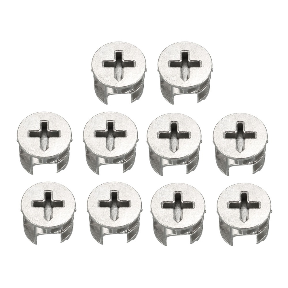 Furniture Joinery Hardware - Uxcell ใหม่ร้อน 10pcs เฟอร์นิเจอร์ด้านข้างเชื่อมต่อ 15x12mm CAM