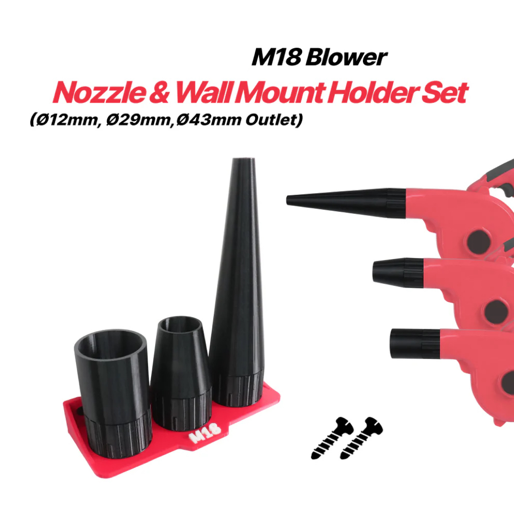 Milwaukee Drill M18 Fuel - ชุดหัวเป่าลม 3 ชิ้น พร้อมที่ยึดติดผนัง เหมาะสำหรับเครื่องเป่าลม Milwaukee