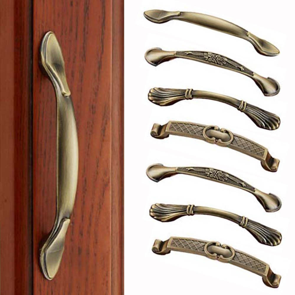Furniture Hardware Vintage - มือจับตู้เสื้อผ้า ตู้ลิ้นชัก ตู้เก็บของ วินเทจ สีบรอนซ์ มือจับลิ้นชัก