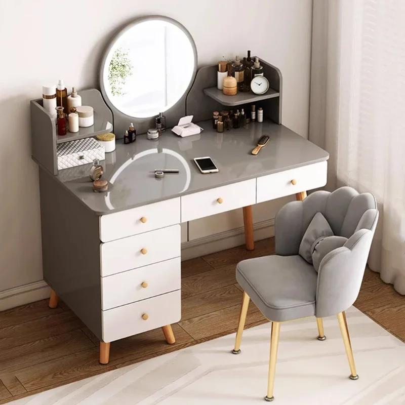Z. A. Furniture - Z กระจกมัลติฟังก์ชั่นโต๊ะเครื่องแป้งเก้าอี้กล่อง Dressers โต๊ะเครื่องแป้งอุปกรณ์อาบน้ําสบาย Penteadeira เฟอร์นิเจอร์ห้องนอน