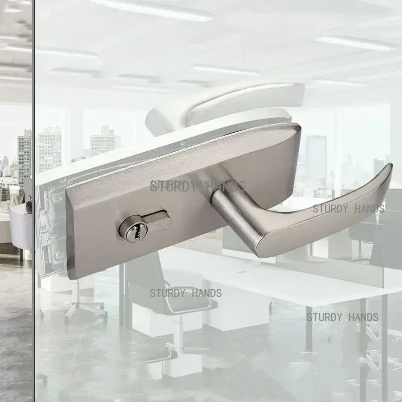 Furniture Hardware Supply - สํานักงานประตูกระจกล็อคห้องน้ําสแตนเลสประตูล็อคห้องนอนระเบียงประตูกระจก Lockset Home Security ฮาร์ดแวร์