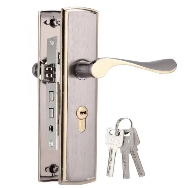Furniture Hardware Decorative - กุญแจล็อคมือจับประตูสีทองล็อคประตูบ้านเงียบล็อคภายในกุญแจปลดล็อคสำหรับประตูความปลอดภัยในบ้านภายในห้องนอนห้องนั่งเล่นห้องครัว