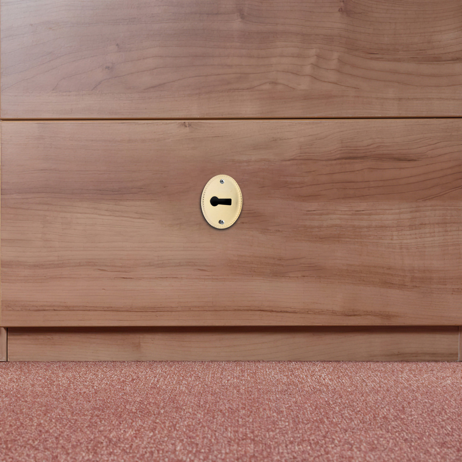 Furniture Hardware Decorative - ฝาครอบรูกุญแจรูปวงรีสไตล์วินเทจ 20 ชิ้น แผ่นโลหะป้องกันสำหรับประตูตู้ ลิ้นชัก เฟอร์นิเจอร์