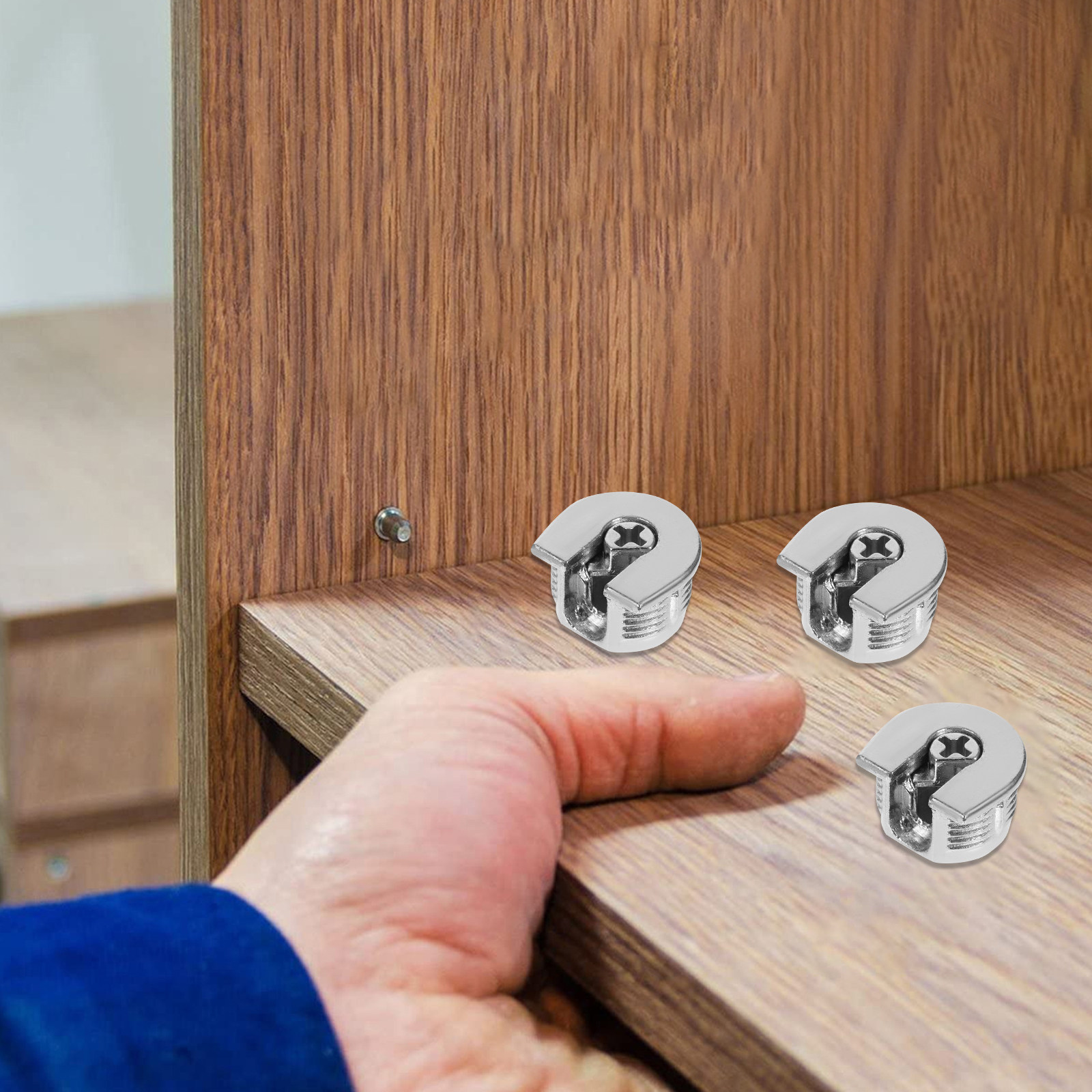 Furniture Joinery Hardware - ขายึดชั้นวางของในตู้ 10 ชิ้น รับน้ำหนักได้มาก สำหรับเฟอร์นิเจอร์ ตู้เสื้อผ้า