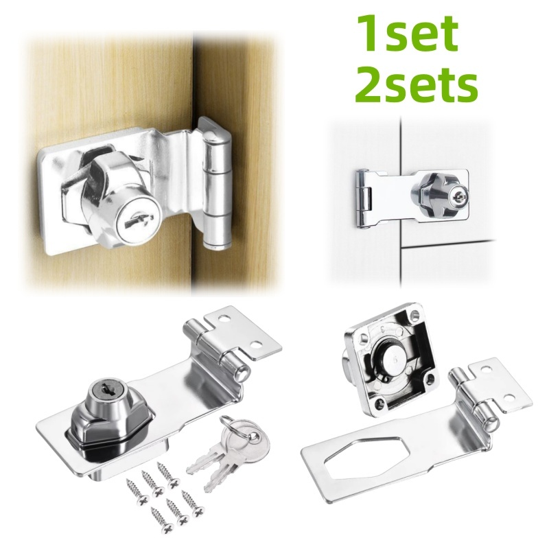 Furniture Hardware Legs - 1/2 ชุดล็อคความปลอดภัยเฟอร์นิเจอร์สไตล์ลูกบิด เหมาะสําหรับตู้ ล็อคลิ้นชัก อุปกรณ์ฮาร์ดแวร์พร้อมกุญแจและสกรู