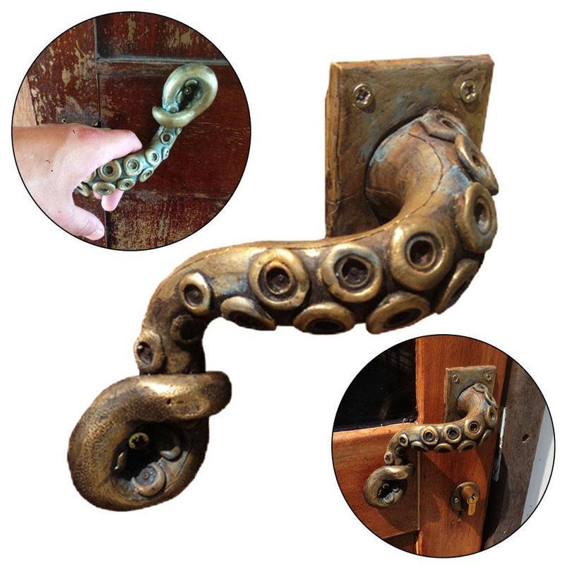 Furniture Hardware Supply - Vintage Octopus ลูกบิดประตูสัตว์สไตล์กลางแจ้ง Hook เฟอร์นิเจอร์ลิ้นชักบาร์ดึงฮาร์ดแวร์โบราณตู้ Shake