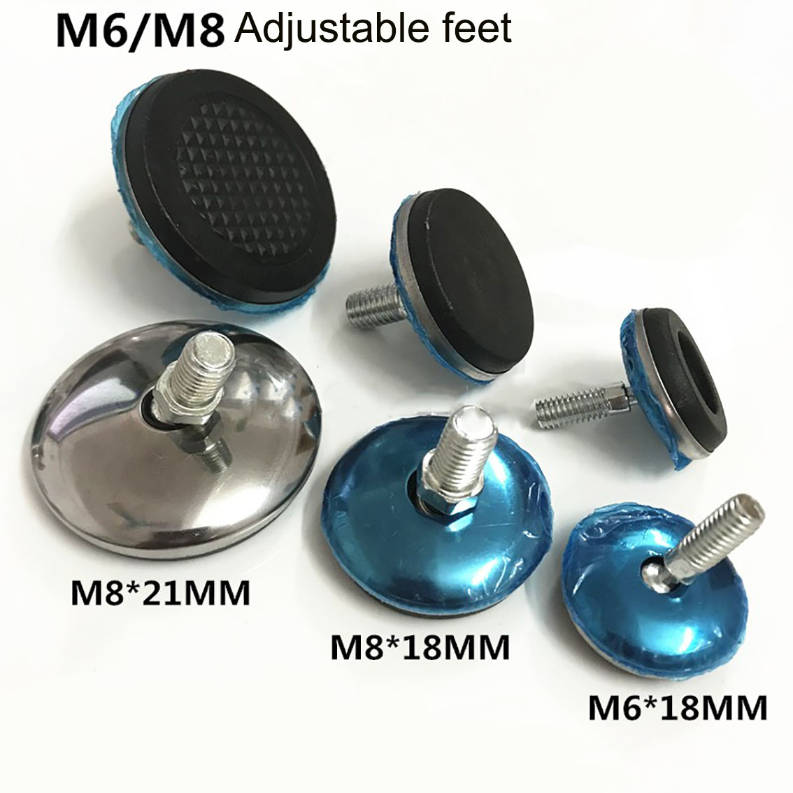 Furniture Hardware Legs - แผ่นรองขาปรับระดับ M6 M8 ขนาดเส้นผ่านศูนย์กลาง 28 มม.