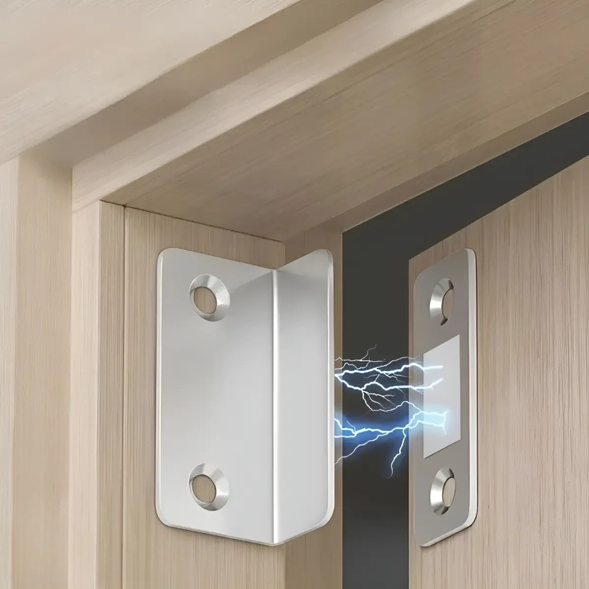 Magnetic Catch Door - 1-20 ชิ้น ตัวล็อกประตูแม่เหล็กแบบซ่อน ติดแน่น ไม่ต้องเจาะ ติดตั้งง่าย