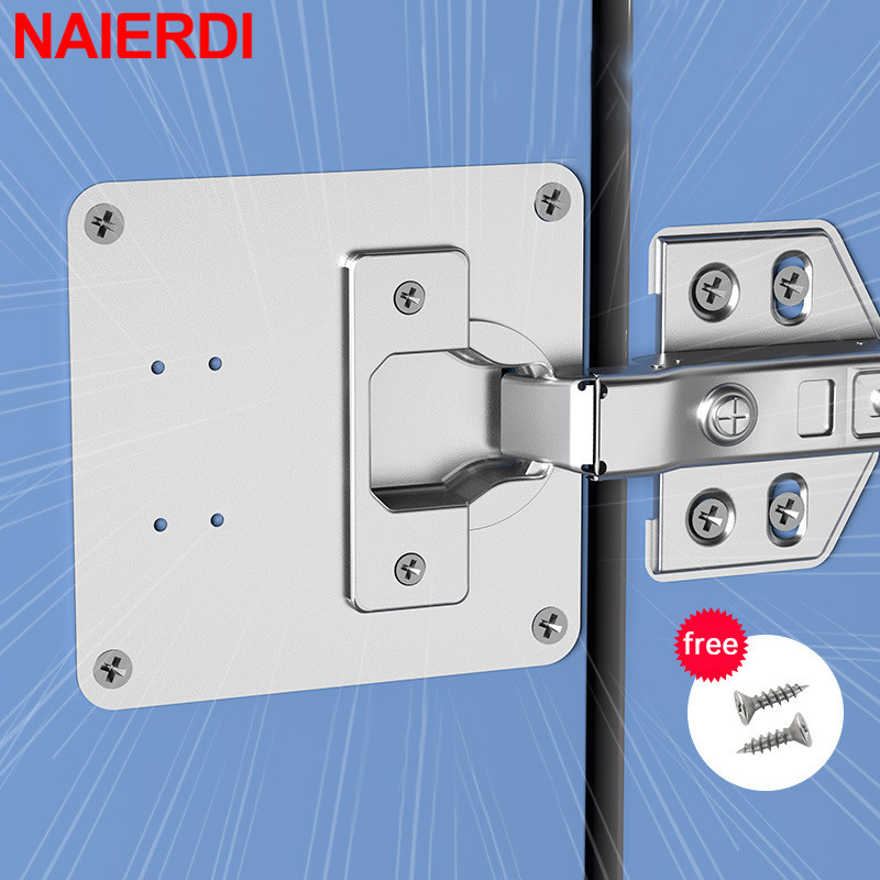 Furniture Hardware Repair - NAIERDI บานพับสแตนเลสแผ่นซ่อมตู้เฟอร์นิเจอร์แผงประตูการเชื่อมต่อพลาสติกซ่อมแผ่นอุปกรณ์ฮาร์ดแวร์