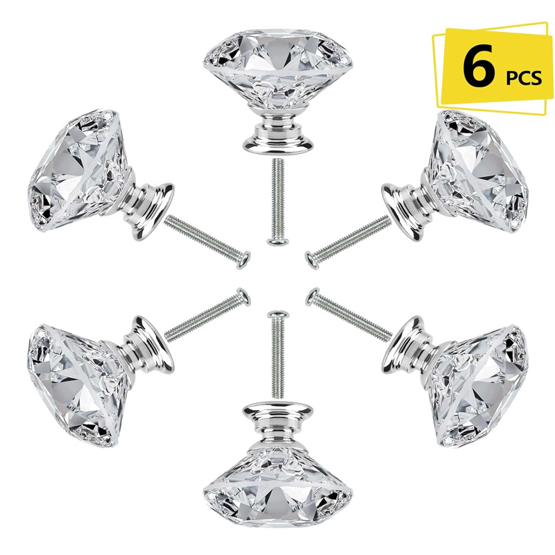 Furniture Hardware Legs - ลูกบิดตู้ 6 ชิ้น พร้อมสกรู ขนาด 30