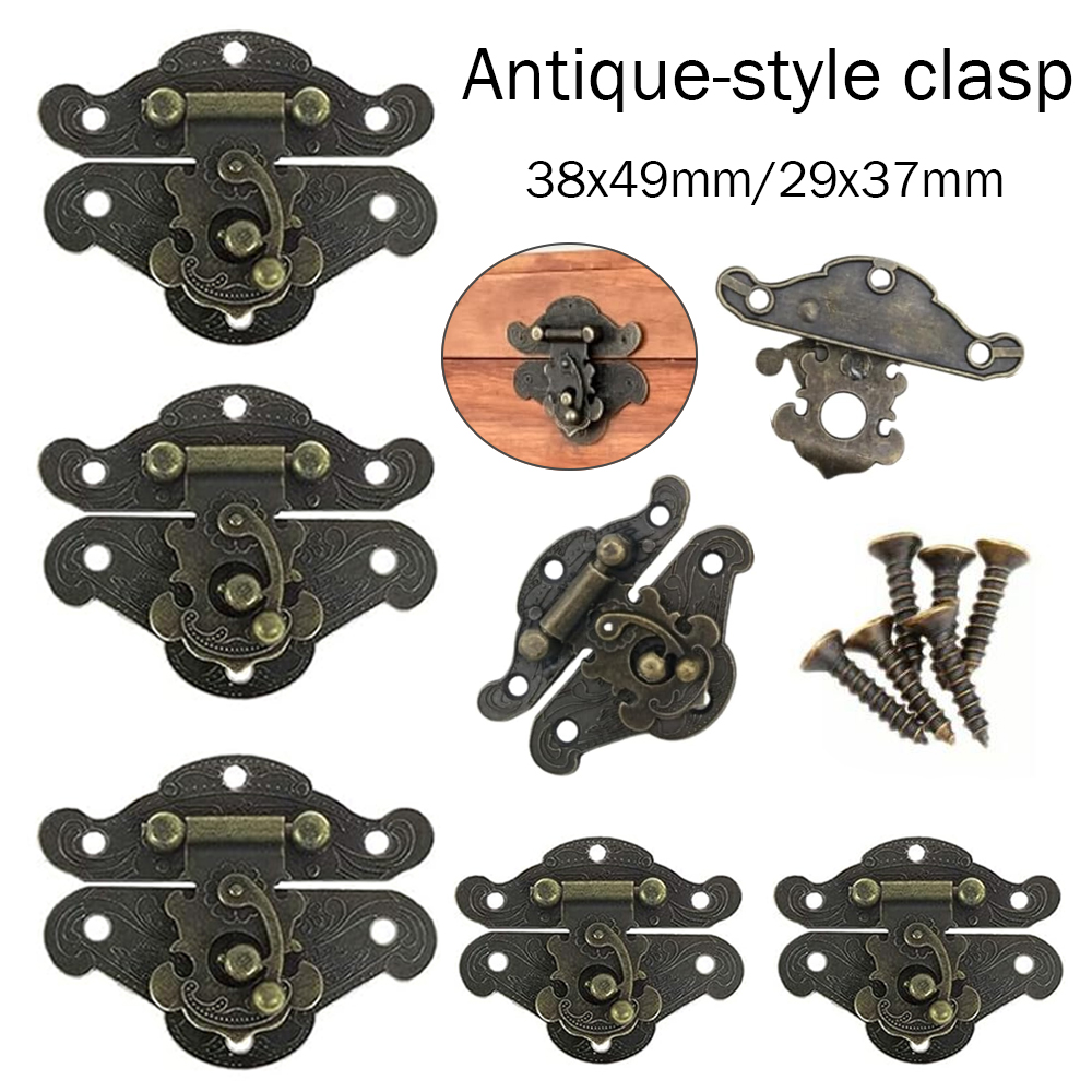 Furniture Hardware Decorative - 5-20 ชิ้น ตัวล็อคแบบมีสกรู วินเทจ ทำจากโลหะ สำหรับตกแต่งกล่องไม้