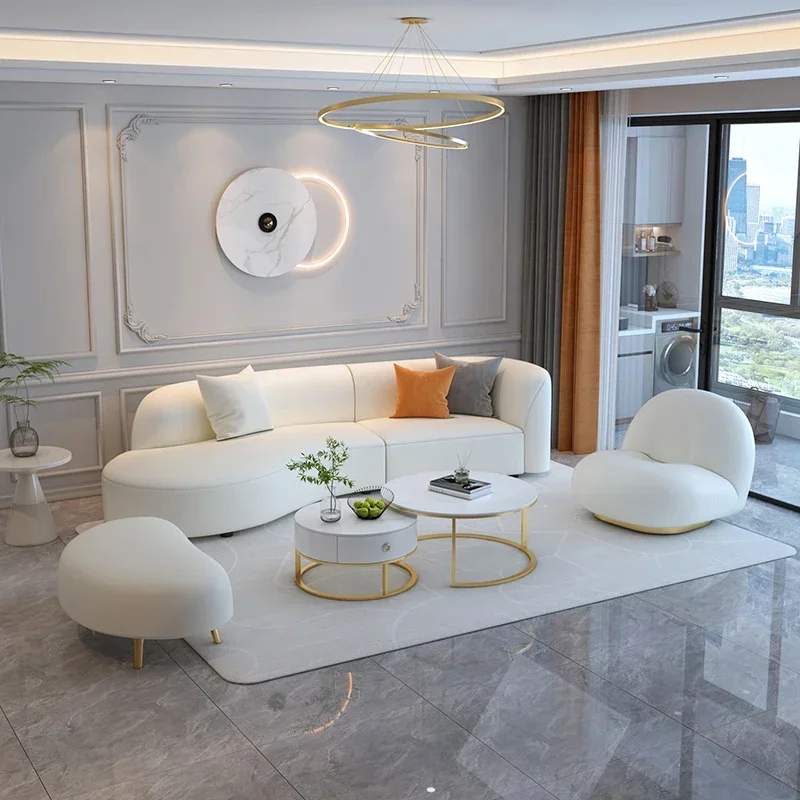 Z. A. Furniture - Z คริสต์มาสสไตล์นอร์ดิกโซฟาที่นั่งโฟมฟองน้ําชั้นโมดูลโซฟาตัดอ่านโค้ง Canape Salon ห้องนั่งเล่น Furnitur