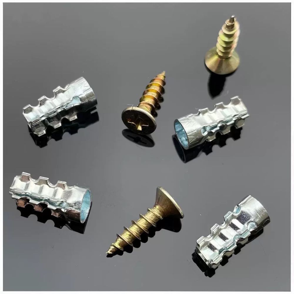 Furniture Hardware Repair - ชุดสกรูซ่อมบานพับตู้ 6x14 มม. พร้อมพุกขยาย สำหรับยึดติดกระเบื้องเซรามิก หิน
