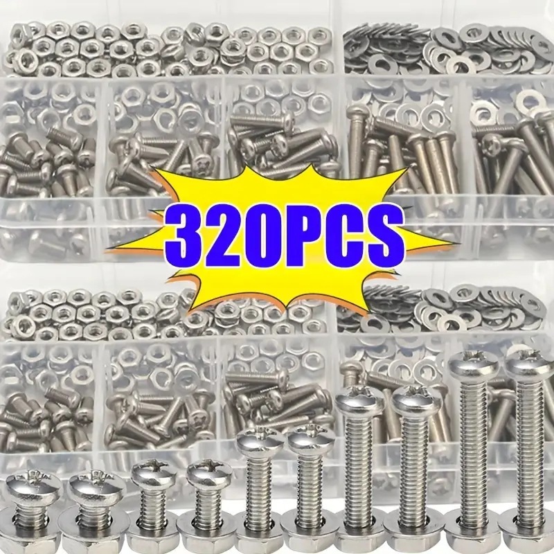 ชุดน็อตหกเหลี่ยมและสลักเกลียว  - Furniture Hardware Repair บทวิจารณ์และราคา