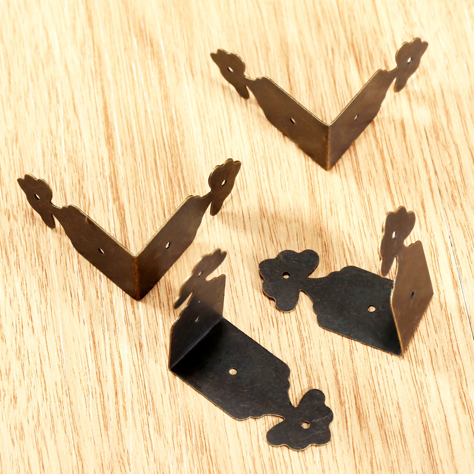 4pcs ตัวป้องกันมุมเหล็กดอกไม้  - Furniture Hardware Decorative บทวิจารณ์และราคา