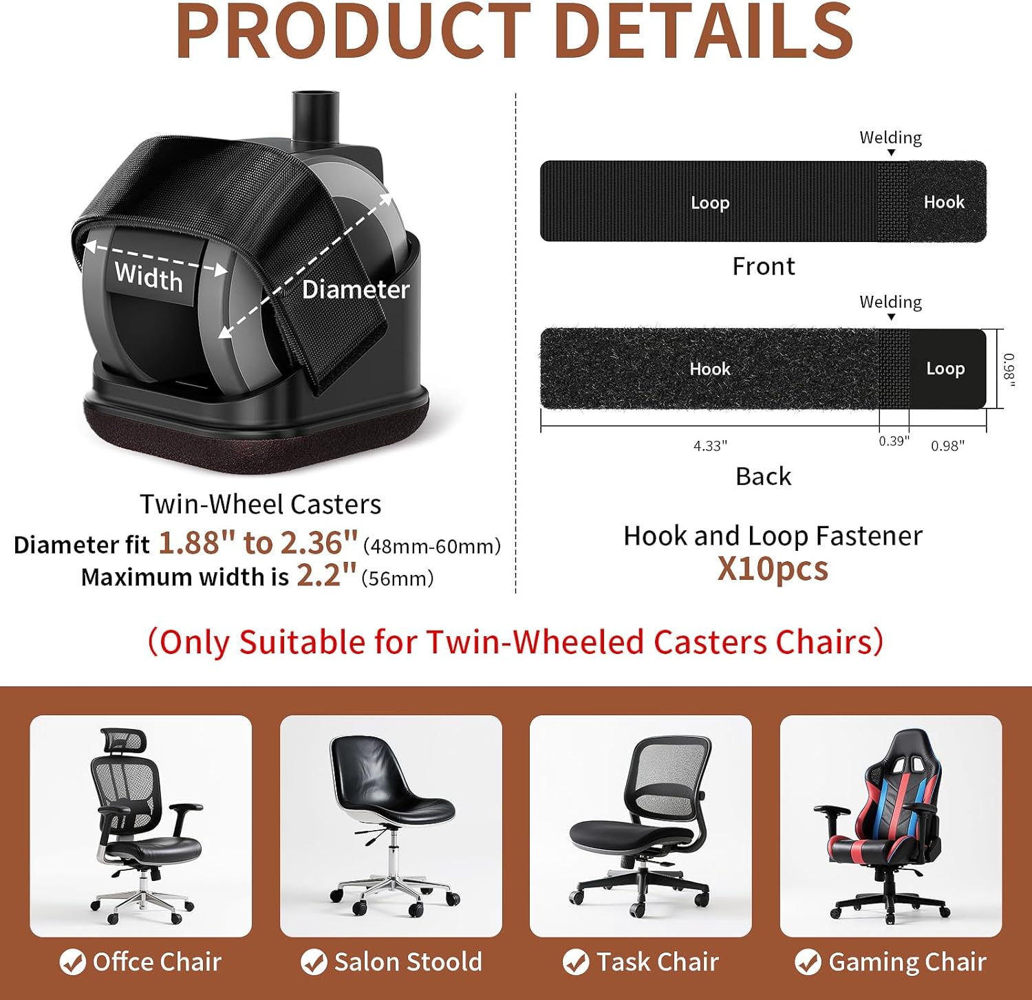 แผ่นรองขาเก้าอี้ 5 ชิ้น แผ่นรอ - Furniture Hardware Legs บทวิจารณ์และราคา