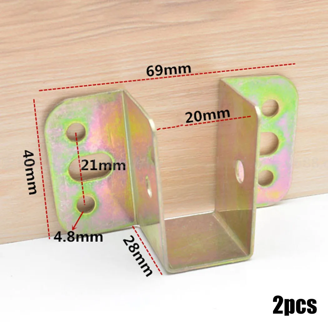 2pcs U รูปโลหะวงเล็บเตียงเตียง - Furniture Joinery Hardware บทวิจารณ์และราคา