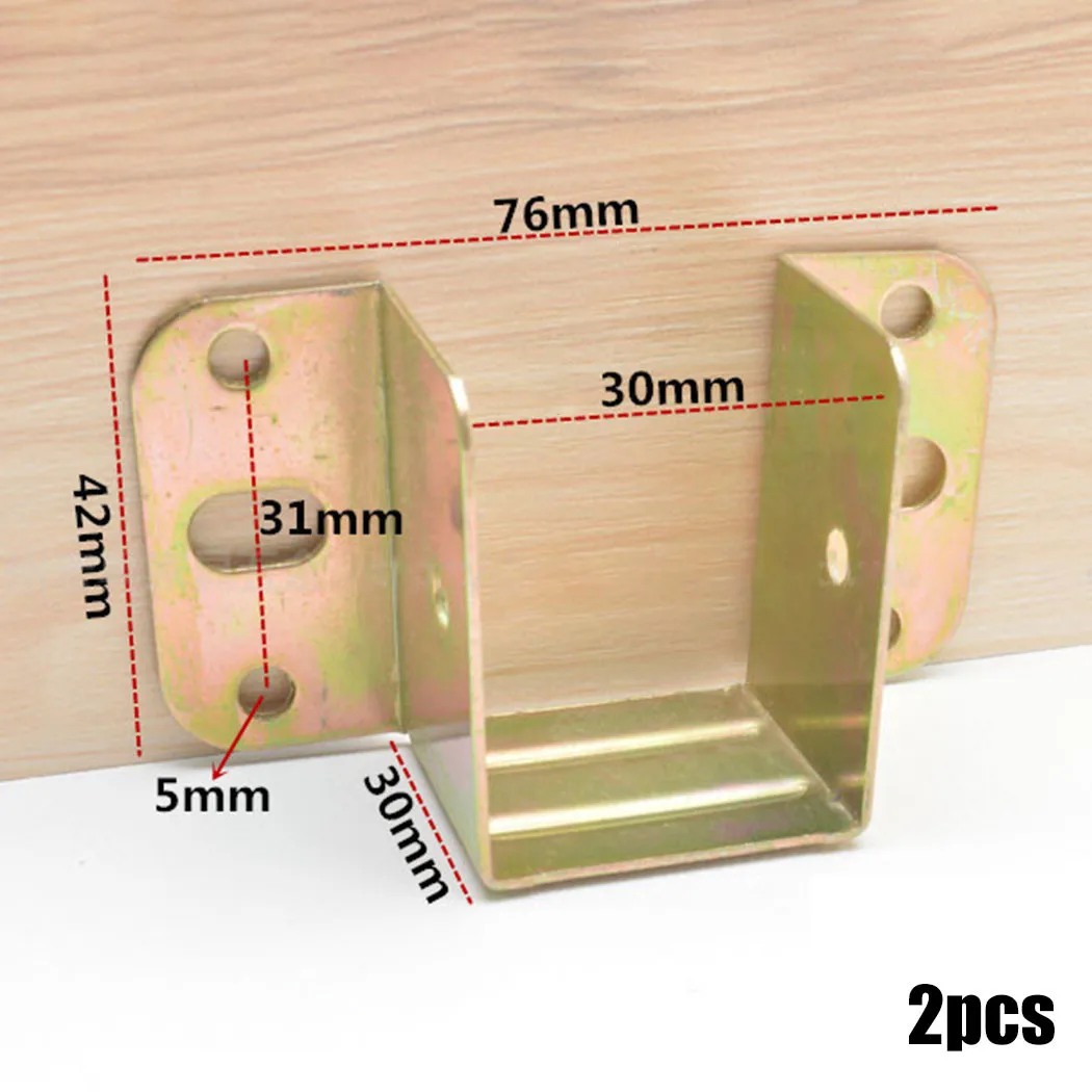 2pcs U รูปโลหะวงเล็บเตียงเตียง - Furniture Joinery Hardware บทวิจารณ์และราคา