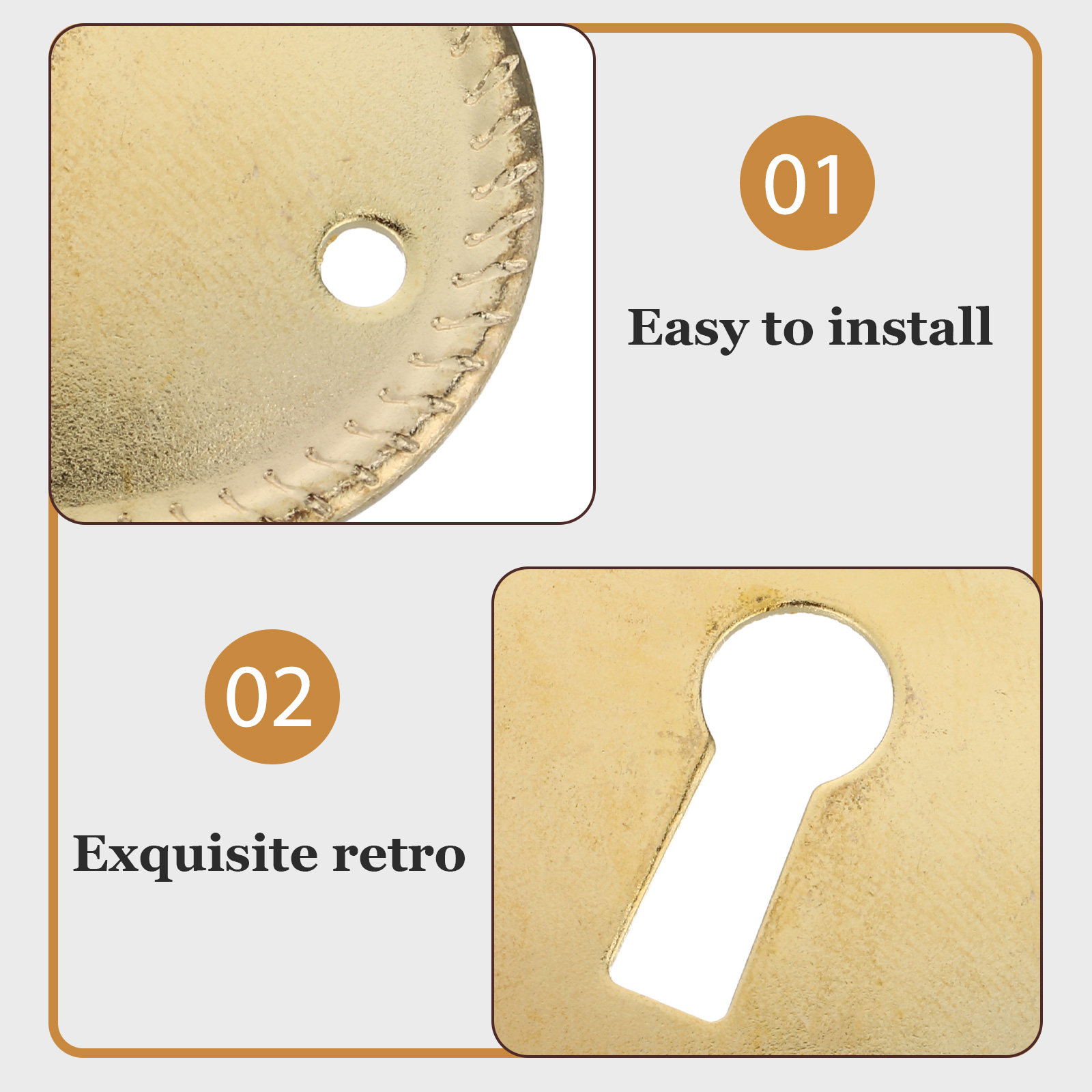 ฝาครอบรูกุญแจรูปวงรีสไตล์วินเท - Furniture Hardware Decorative บทวิจารณ์และราคา