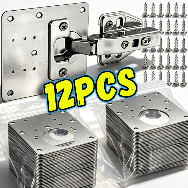 ชุดแผ่นซ่อมบานพับประตูตู้ สแตน - Furniture Hardware Repair บทวิจารณ์และราคา