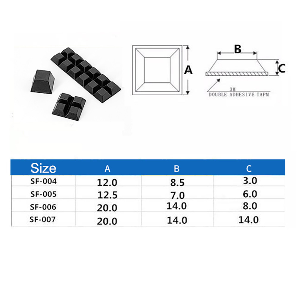 แผ่นรองตีนยางซิลิโคนกันลื่นมีก - Furniture Hardware Legs บทวิจารณ์และราคา