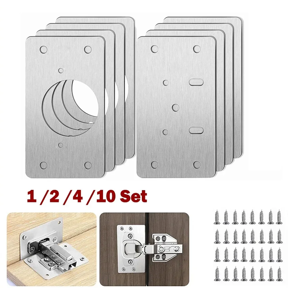 1/2/4 คู่บานพับซ่อมแผ่นตู้เฟอร - Furniture Hardware Repair บทวิจารณ์และราคา