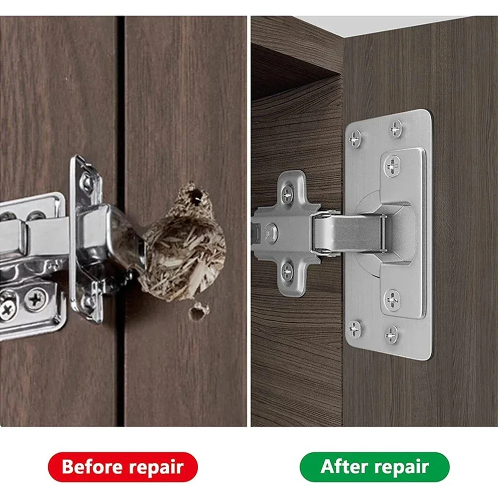 1/2/4 คู่บานพับซ่อมแผ่นตู้เฟอร - Furniture Hardware Repair บทวิจารณ์และราคา