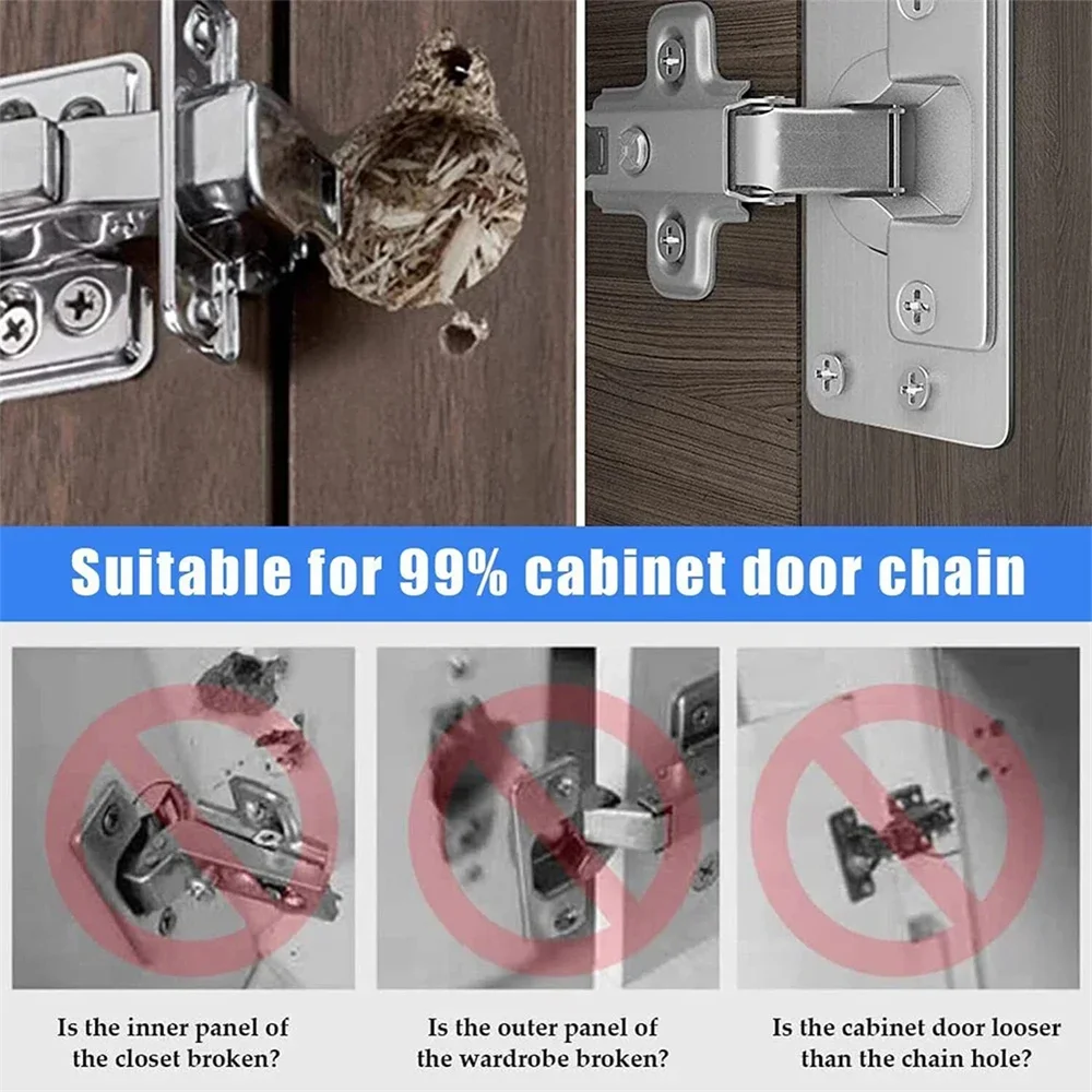 1/2/4 คู่บานพับซ่อมแผ่นตู้เฟอร - Furniture Hardware Repair บทวิจารณ์และราคา