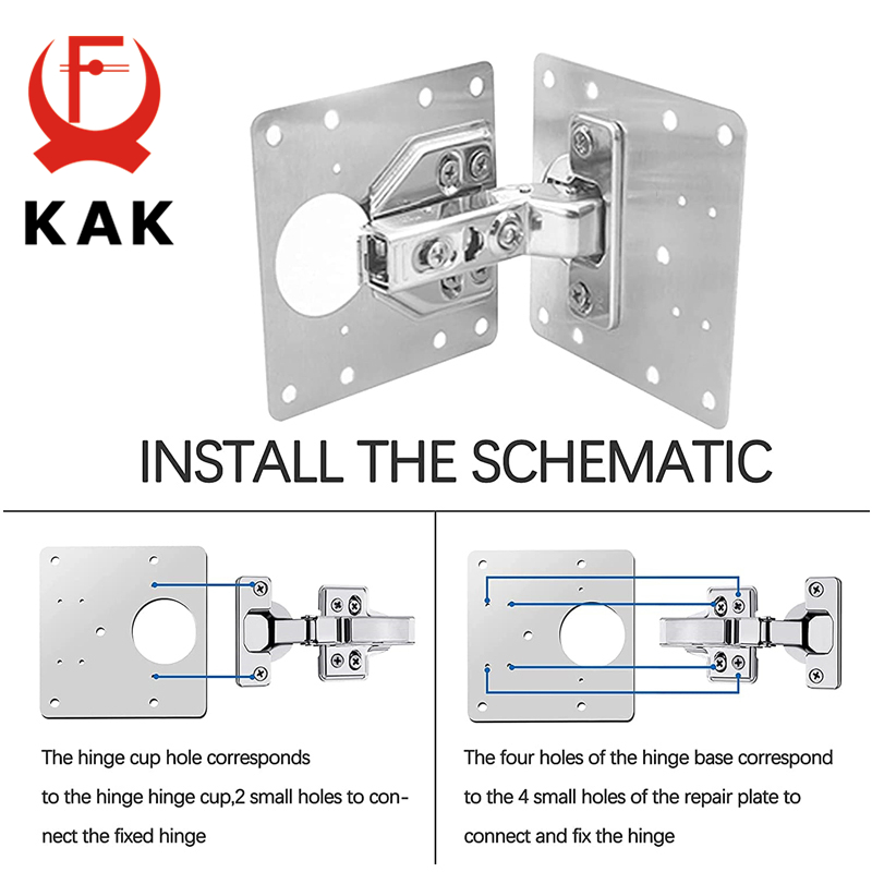 KAK 8 ชิ้นบานพับแผ่นซ่อมแปรงสแ - Furniture Hardware Repair บทวิจารณ์และราคา