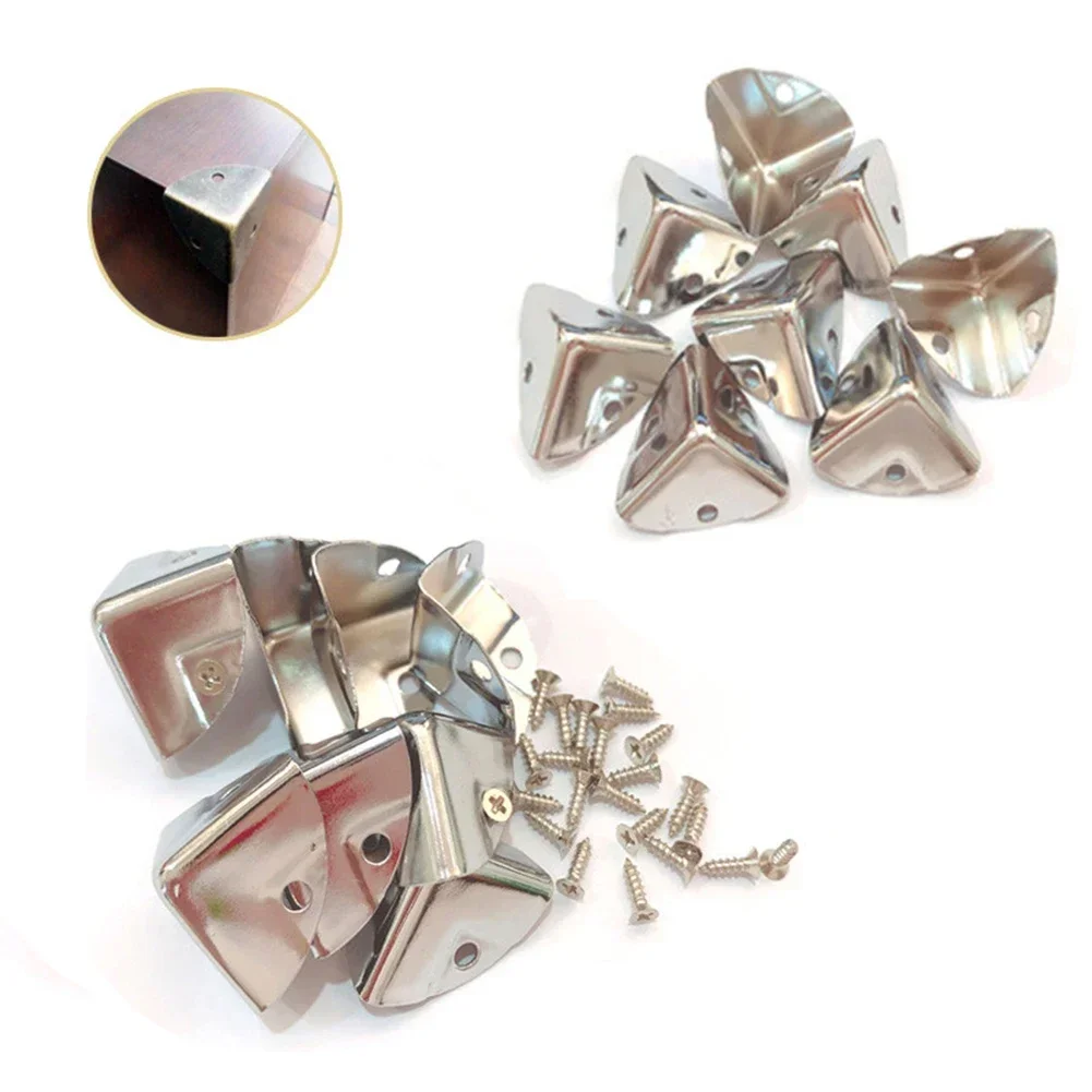 4/8/12 PC กล่องโลหะมุมไม้กล่อง - Furniture Hardware Decorative บทวิจารณ์และราคา