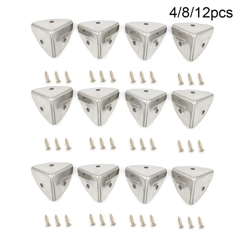 4/8/12 PC กล่องโลหะมุมไม้กล่อง - Furniture Hardware Decorative บทวิจารณ์และราคา