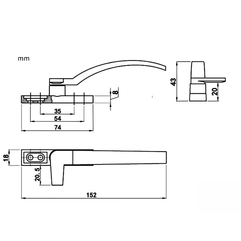 ซ้ายขวามือสีขาวเปลี่ยนหน้าต่าง - Furniture Hardware Supply บทวิจารณ์และราคา