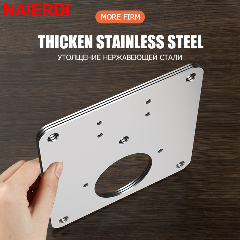 NAIERDI บานพับสแตนเลสแผ่นซ่อมต - Furniture Hardware Repair บทวิจารณ์และราคา