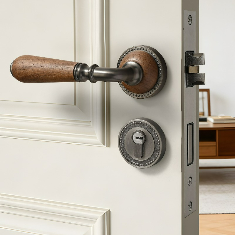 มือจับไม้วอลนัทสีเหลืองโบราณสไ - Zinc Furniture Hardware บทวิจารณ์และราคา