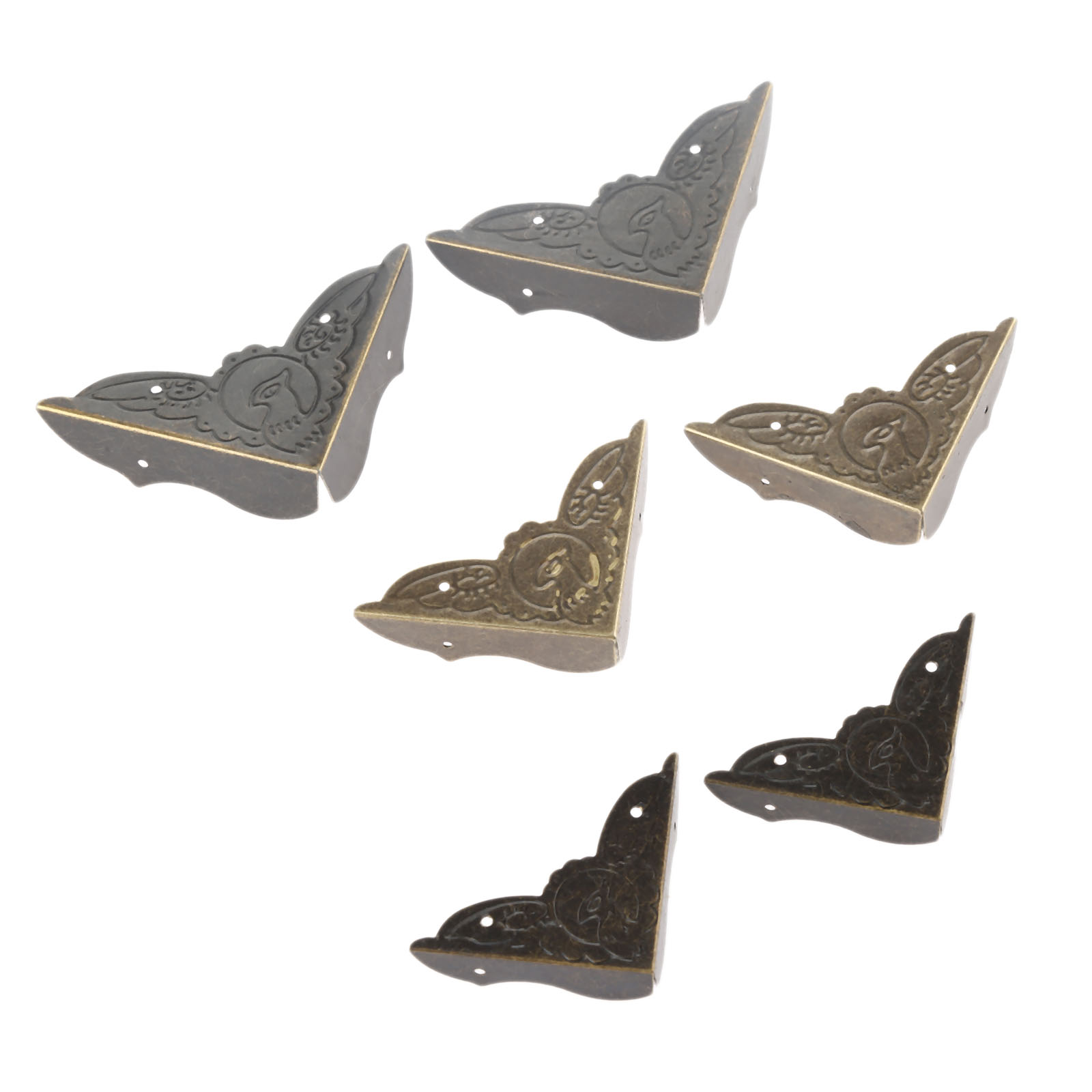 4Pcs โบราณทองเหลืองมุมเครื่องป - Furniture Hardware Decorative บทวิจารณ์และราคา