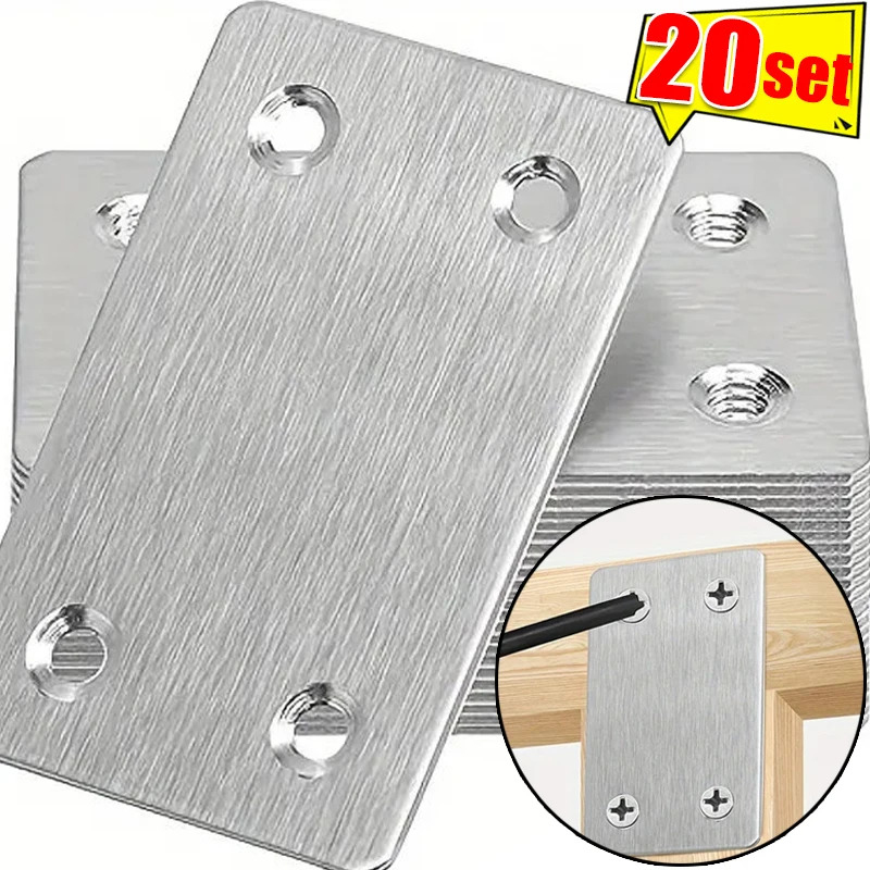 ขายึดรูปตัว L สแตนเลส 10 ชิ้น  - Furniture Joinery Hardware บทวิจารณ์และราคา
