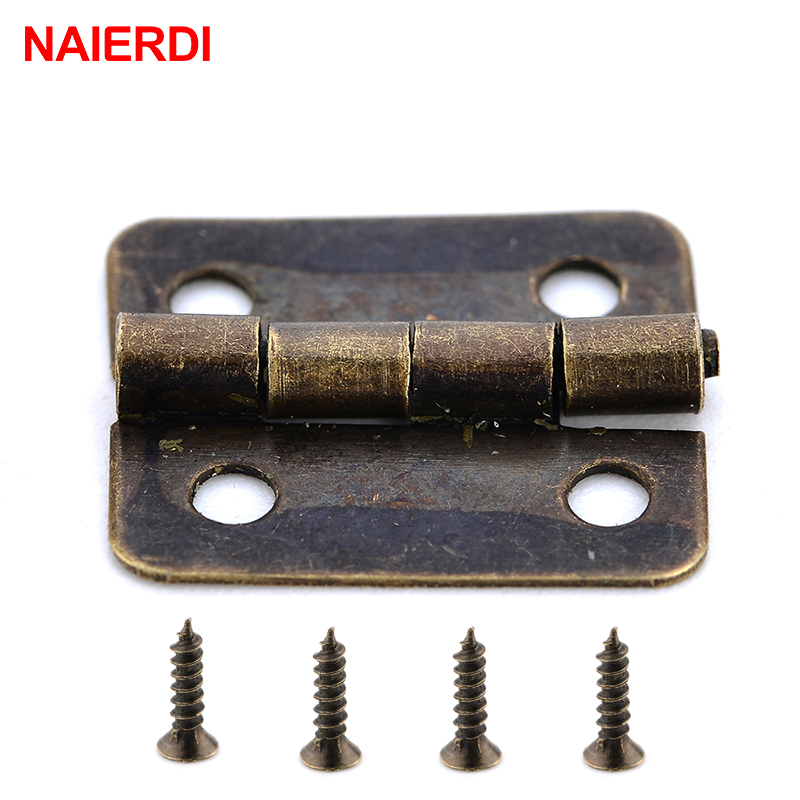 50PCS NAIERDI โบราณบานพับ MINI - Furniture Hardware Vintage บทวิจารณ์และราคา