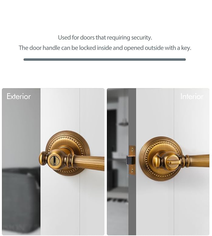 กุญแจทองเหลืองโบราณสีเหลือง, ม - Zinc Furniture Hardware บทวิจารณ์และราคา